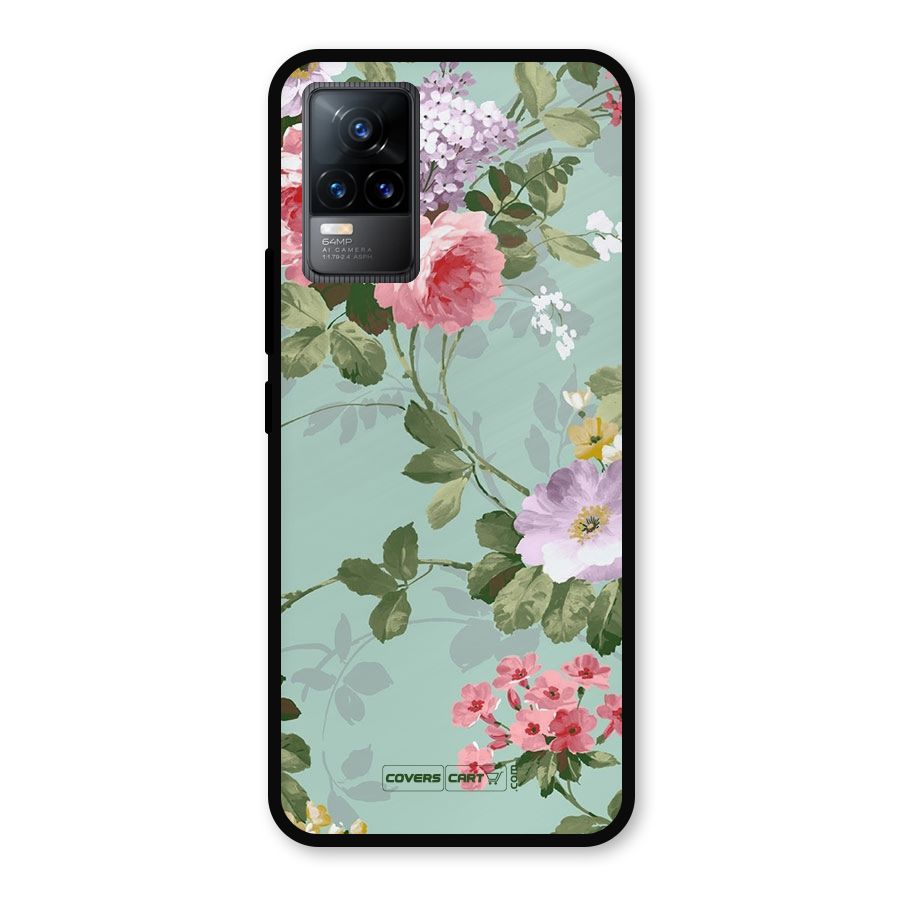 Desinger Floral Metal Back Case for Vivo Y73