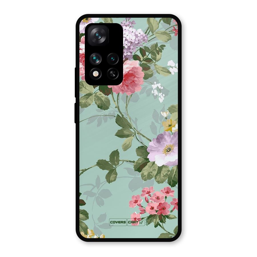 Desinger Floral Metal Back Case for Xiaomi 11i Hypercharge 5G