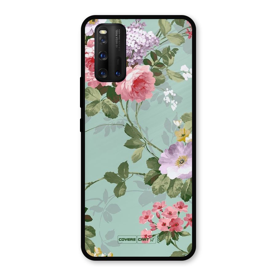 Desinger Floral Metal Back Case for iQOO 3