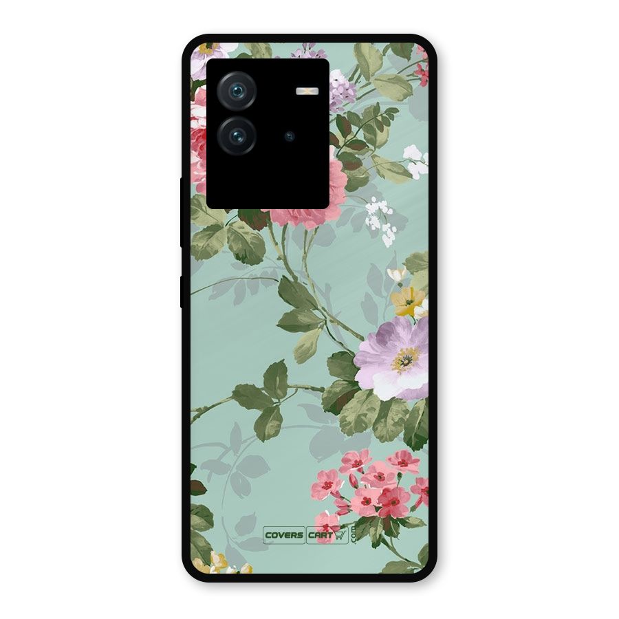 Desinger Floral Metal Back Case for iQOO Neo 6 5G