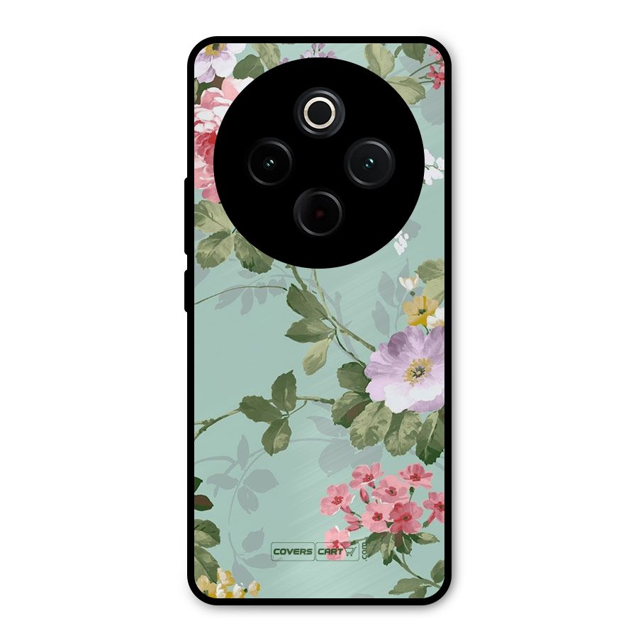 Desinger Floral Metal Back Case for iQOO Z10