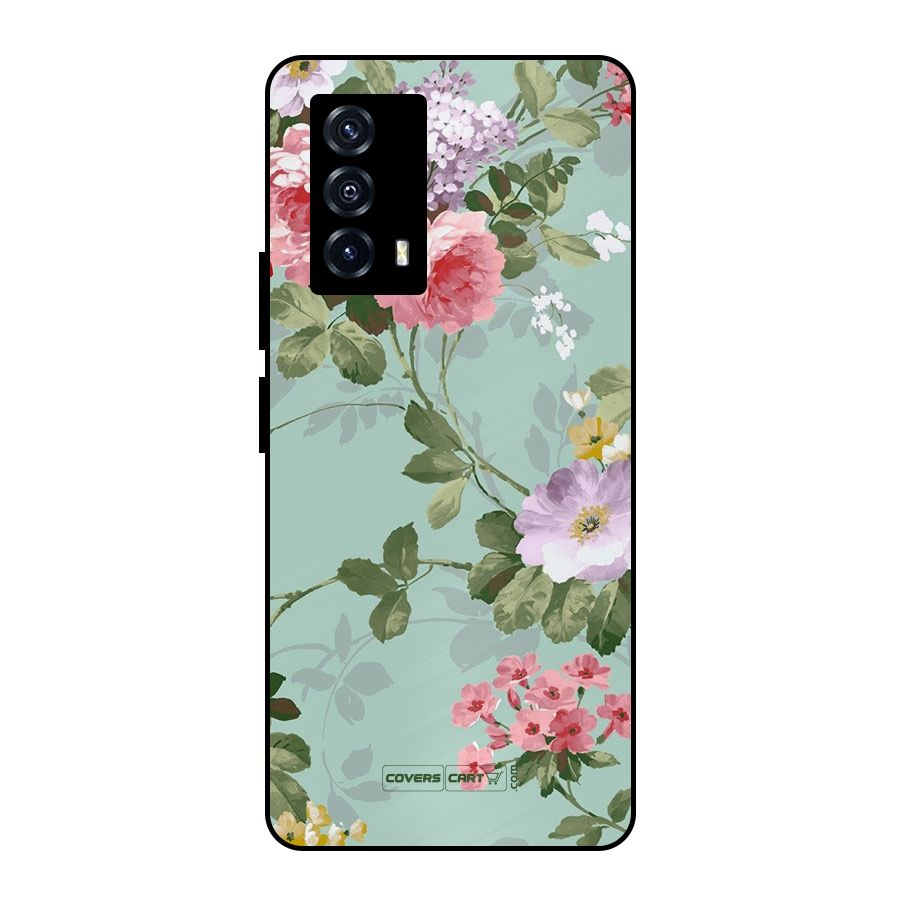 Desinger Floral Metal Back Case for iQOO Z5