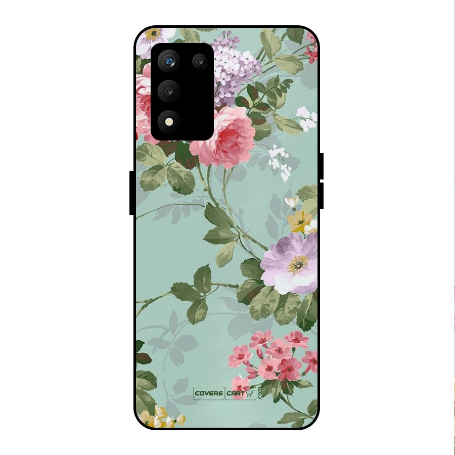Desinger Floral Metal Back Case for realme 9 5G SE