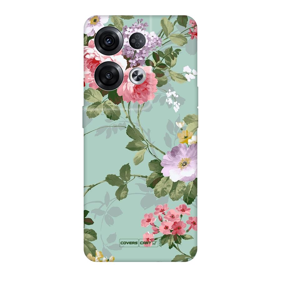 Desinger Floral Original Polycarbonate Back Case for Oppo Reno8 Pro 5G