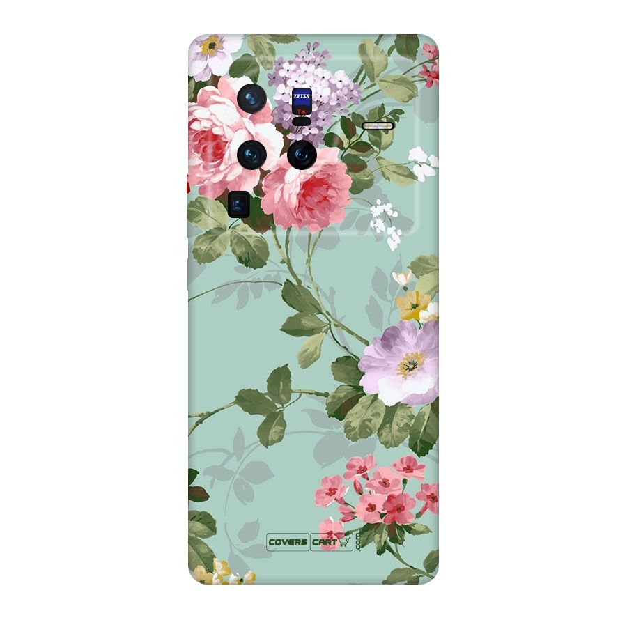 Desinger Floral Original Polycarbonate Back Case for Vivo X80