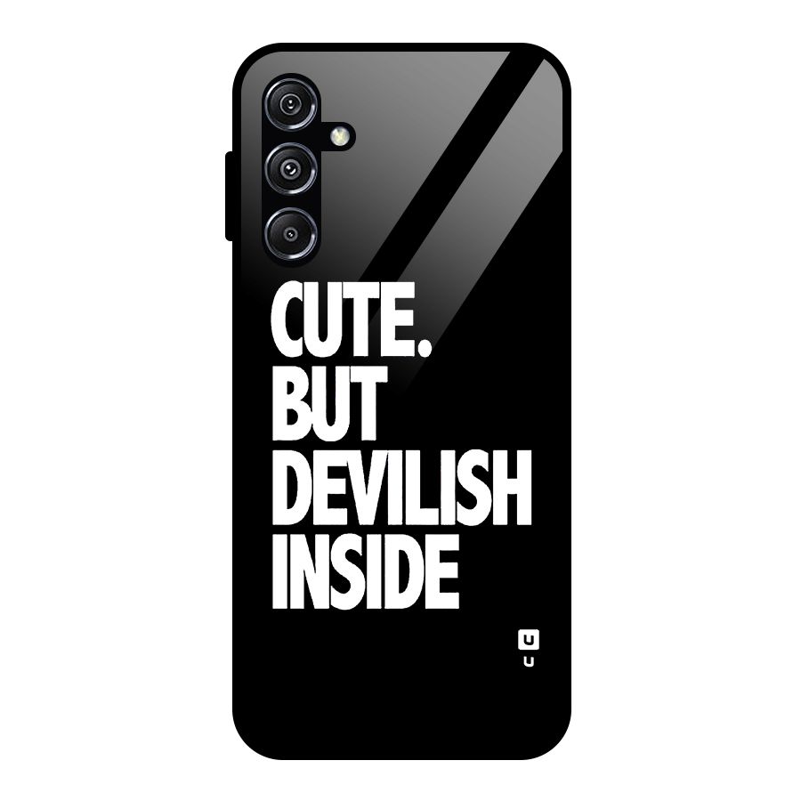 Devil Inside Glass Back Case for Galaxy M34 5G