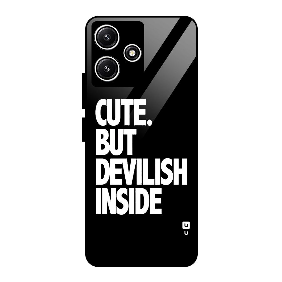 Devil Inside Glass Back Case for Poco M6 Pro