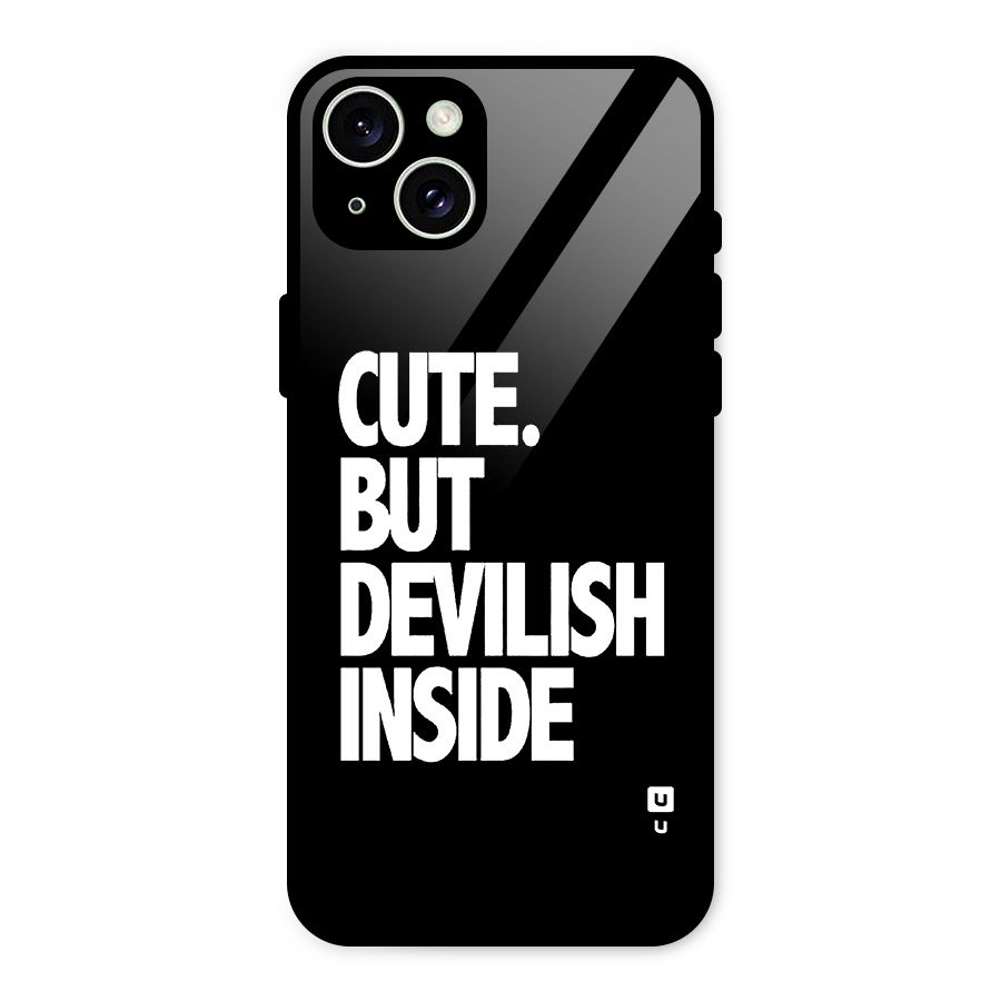 Devil Inside Glass Back Case for iPhone 15 Plus