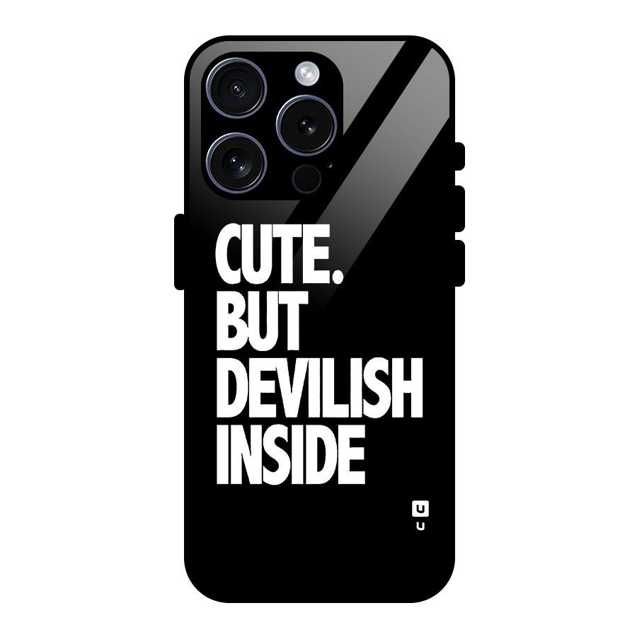 Devil Inside Glass Back Case for iPhone 15 Pro