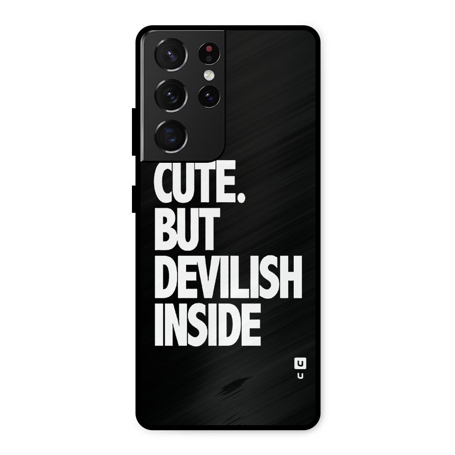 Devil Inside Metal Back Case for Galaxy S21 Ultra 5G