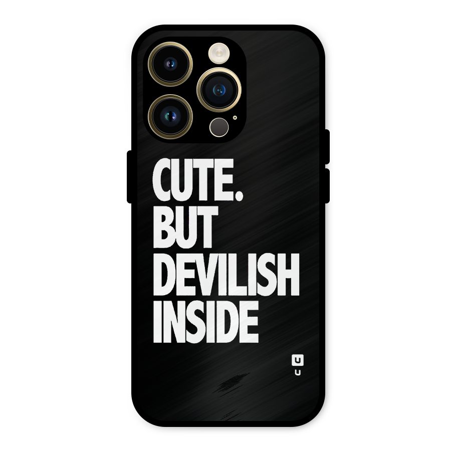Devil Inside Metal Back Case for iPhone 14 Pro