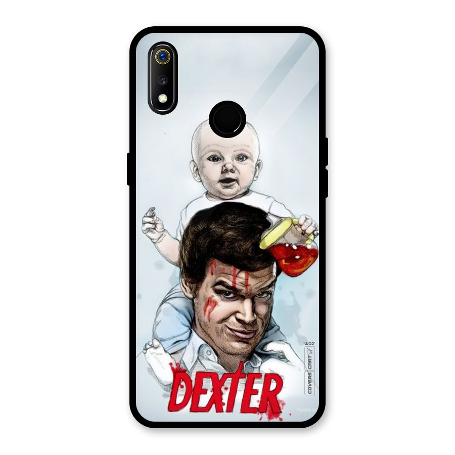 Dexter Artwork Glass Back Case for Realme 3i
