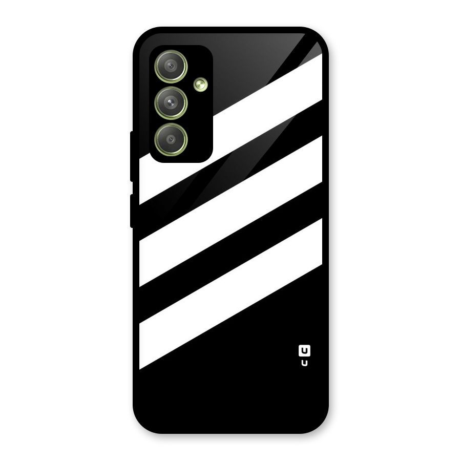 Diagonal Classic Stripes Glass Back Case for Galaxy A54