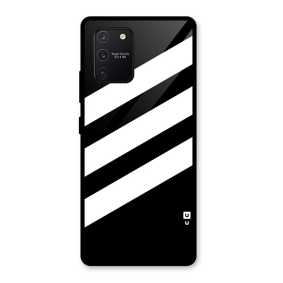 Diagonal Classic Stripes Glass Back Case for Galaxy S10 Lite