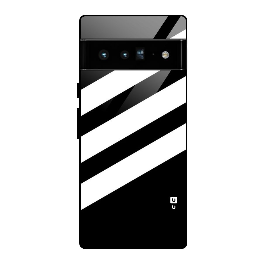 Diagonal Classic Stripes Glass Back Case for Google Pixel 6 Pro