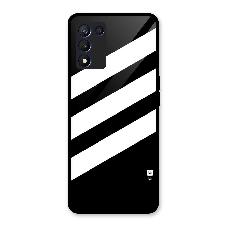 Diagonal Classic Stripes Glass Back Case for Realme 9 5G Speed