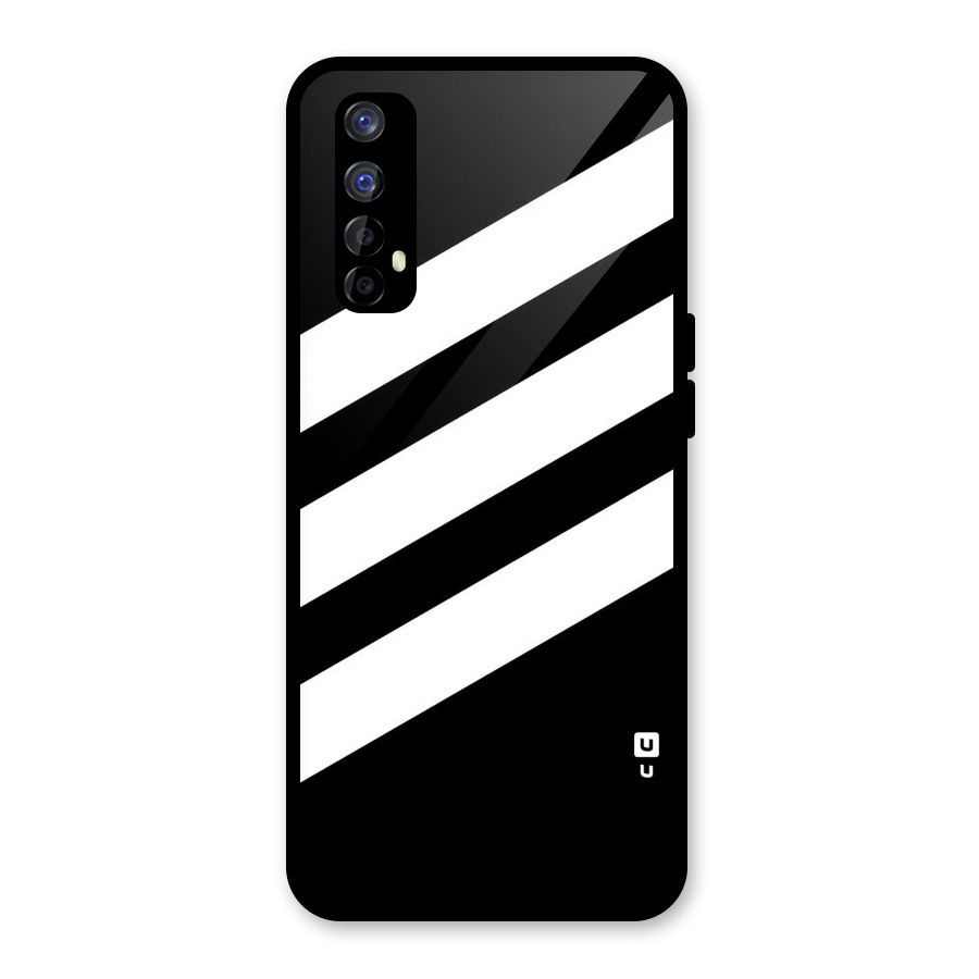 Diagonal Classic Stripes Glass Back Case for Realme Narzo 20 Pro