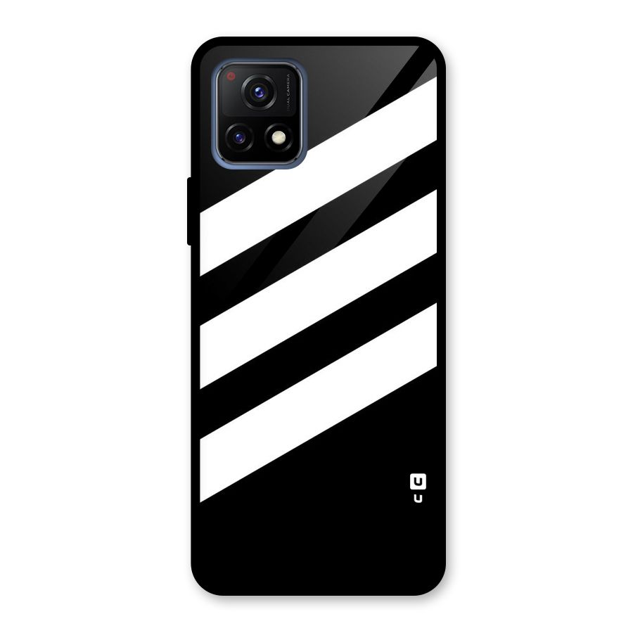 Diagonal Classic Stripes Glass Back Case for Vivo Y72 5G