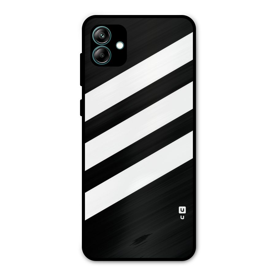 Diagonal Classic Stripes Metal Back Case for Galaxy A04
