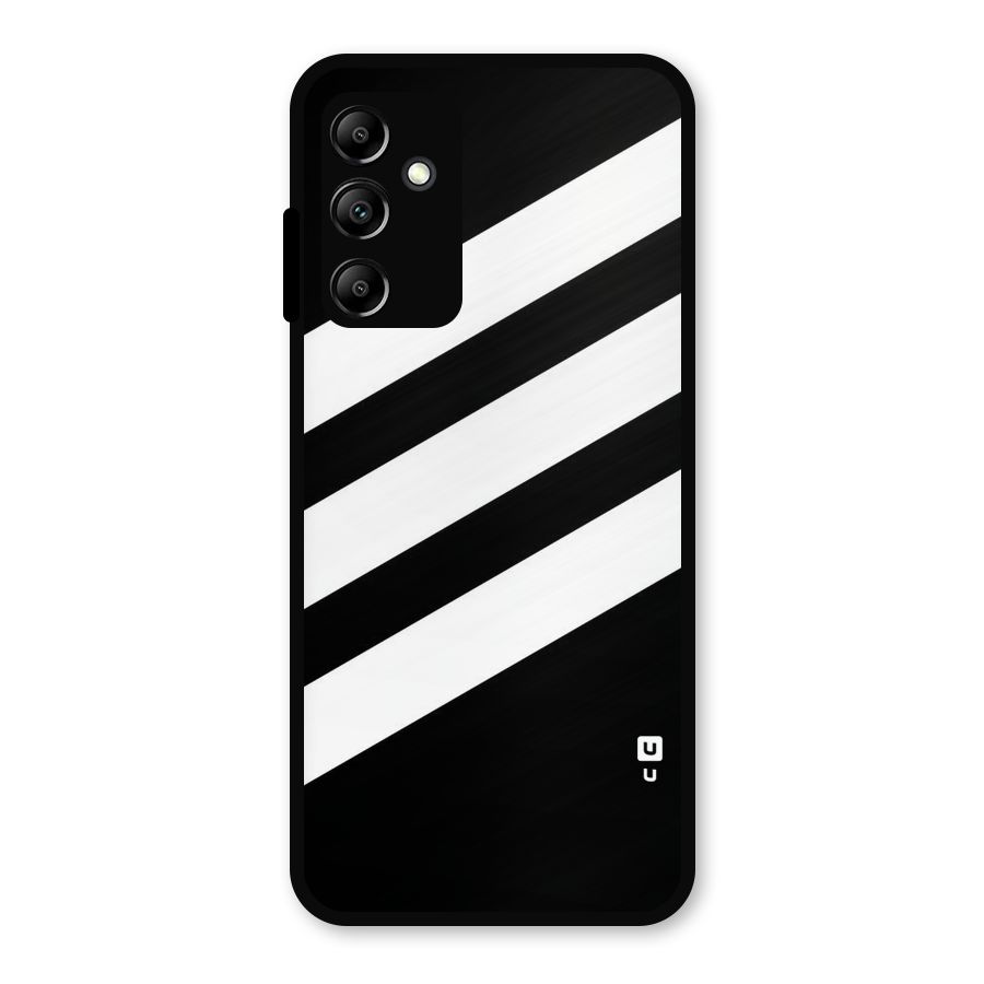 Diagonal Classic Stripes Metal Back Case for Galaxy A14 5G