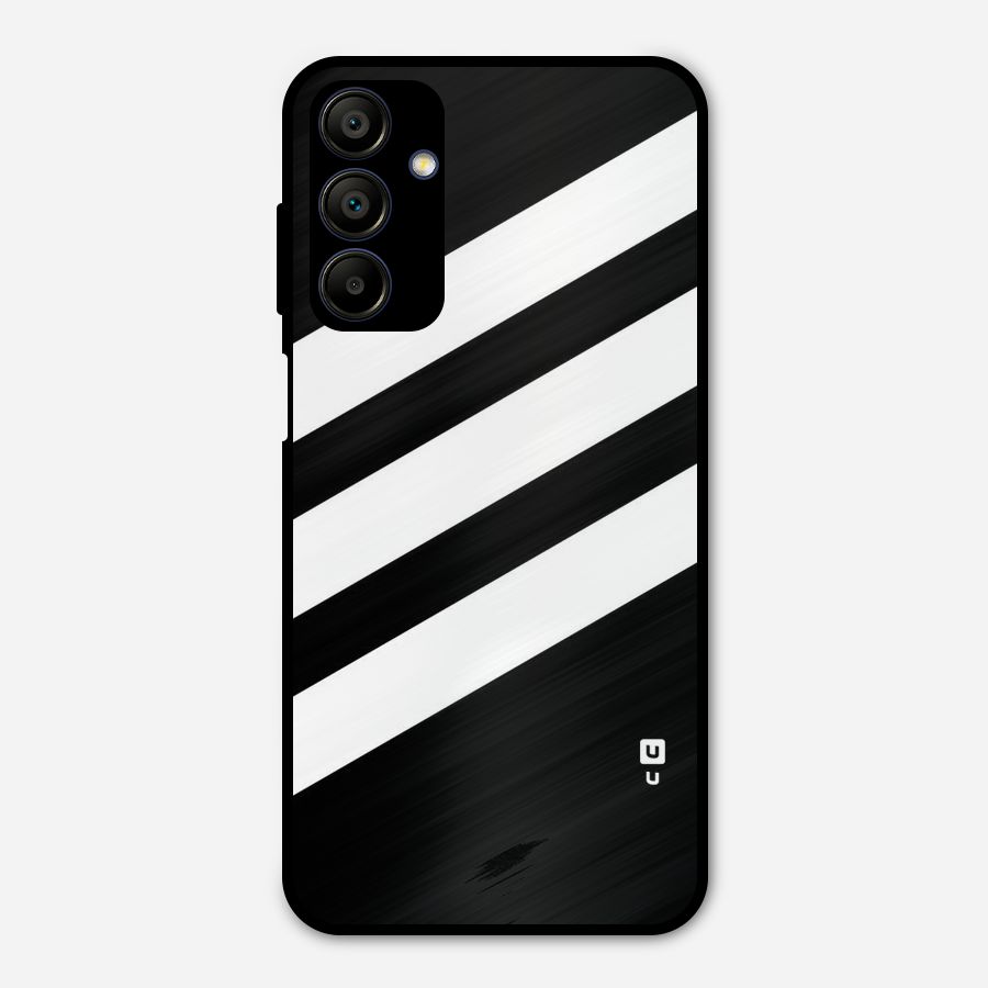 Diagonal Classic Stripes Metal Back Case for Galaxy A15 5G