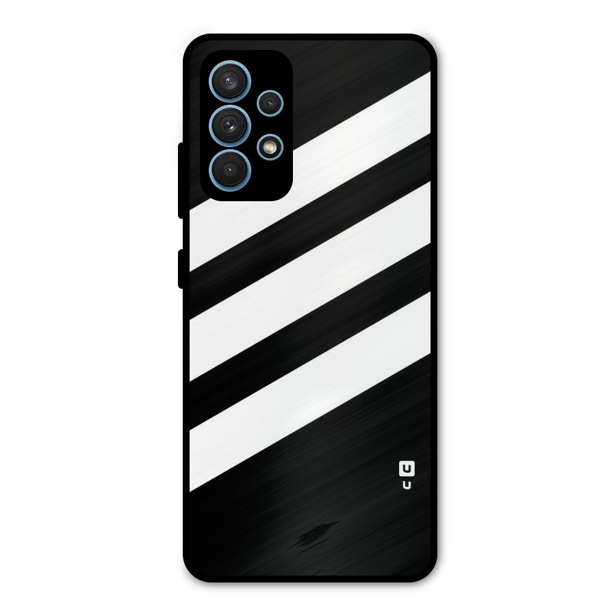 Diagonal Classic Stripes Metal Back Case for Galaxy A32