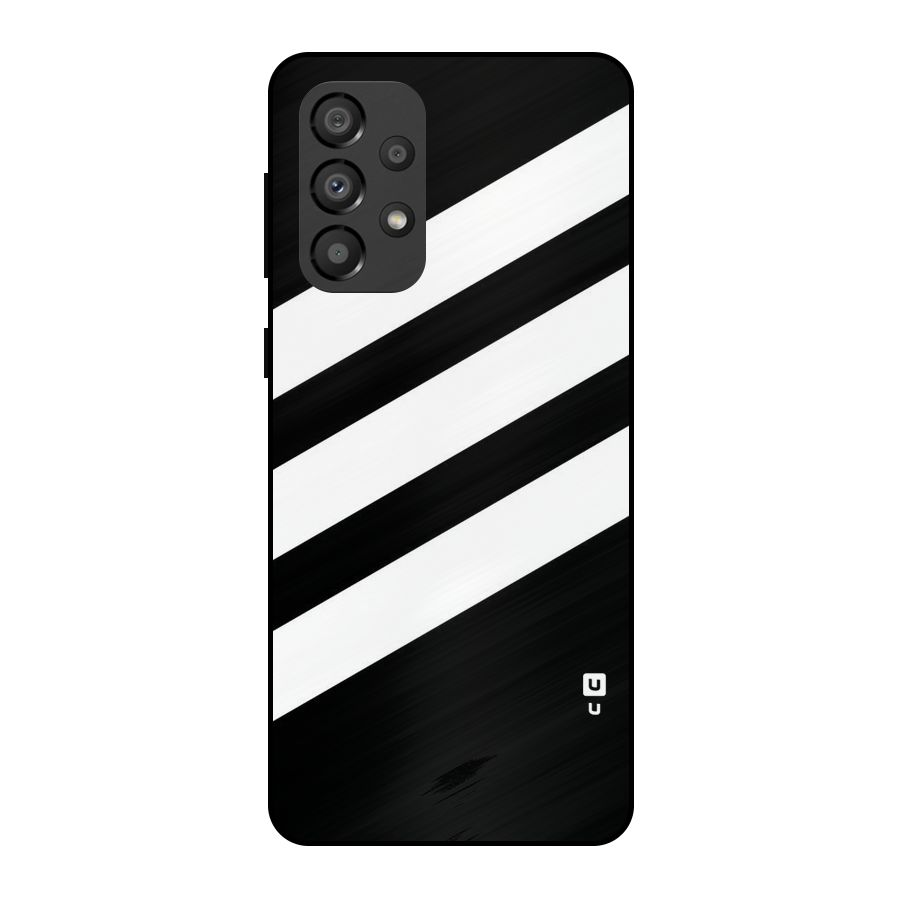 Diagonal Classic Stripes Metal Back Case for Galaxy A33 5G