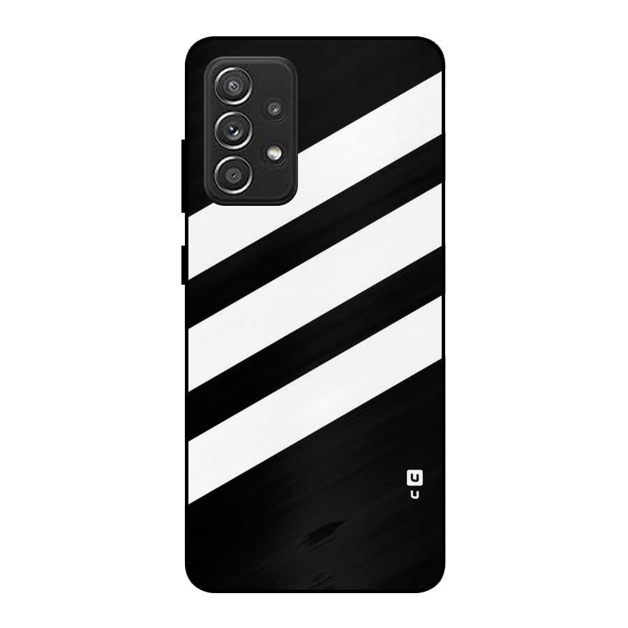 Diagonal Classic Stripes Metal Back Case for Galaxy A52s 5G