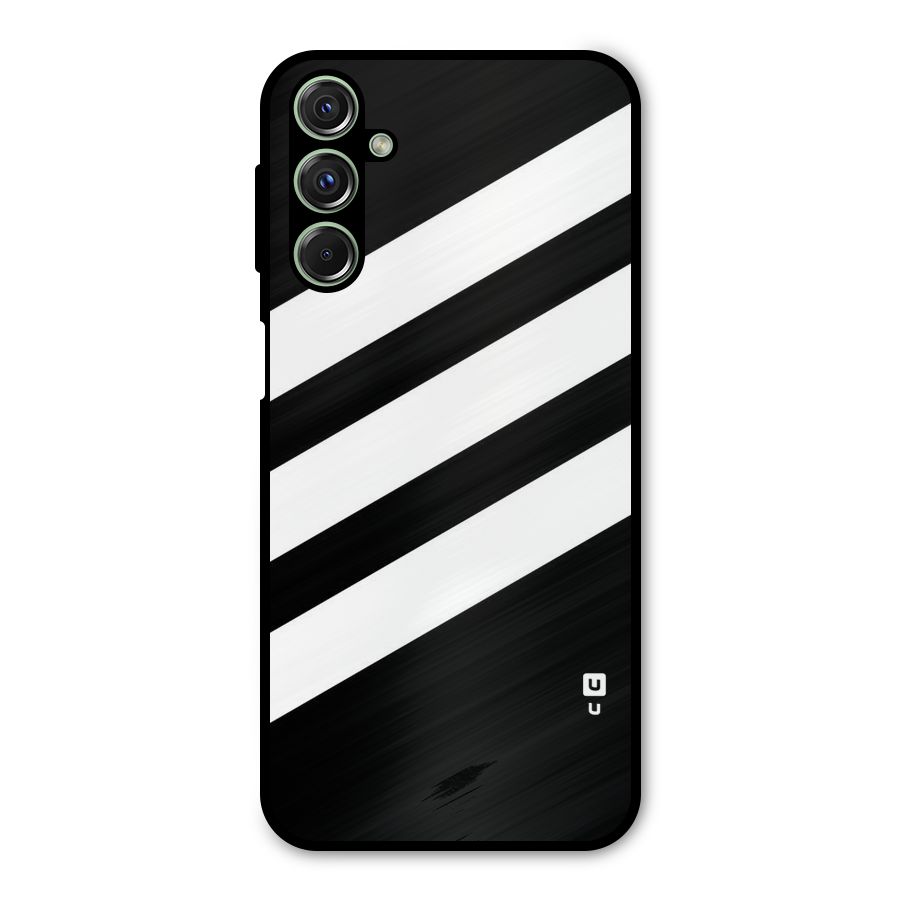 Diagonal Classic Stripes Metal Back Case for Galaxy F34