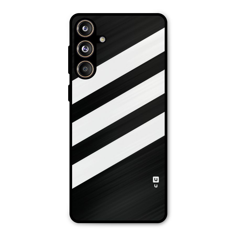 Diagonal Classic Stripes Metal Back Case for Galaxy F55
