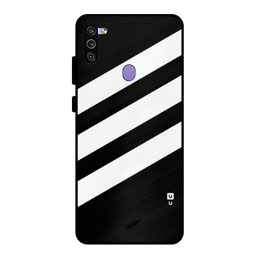 Diagonal Classic Stripes Metal Back Case for Galaxy M11