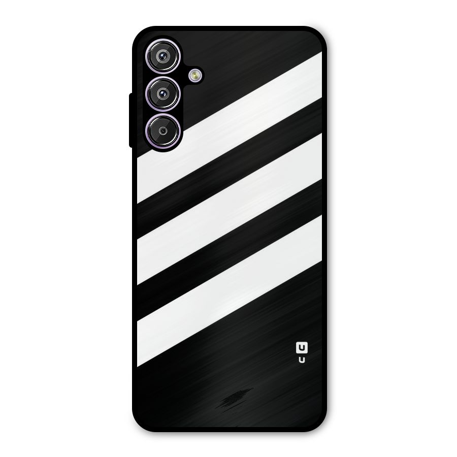 Diagonal Classic Stripes Metal Back Case for Galaxy M15