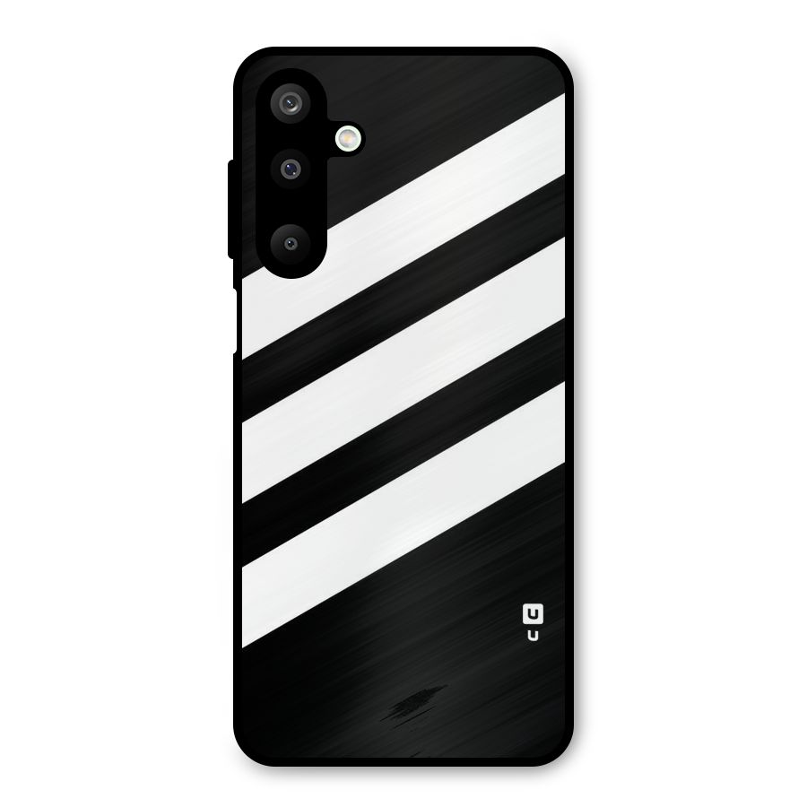 Diagonal Classic Stripes Metal Back Case for Galaxy M16