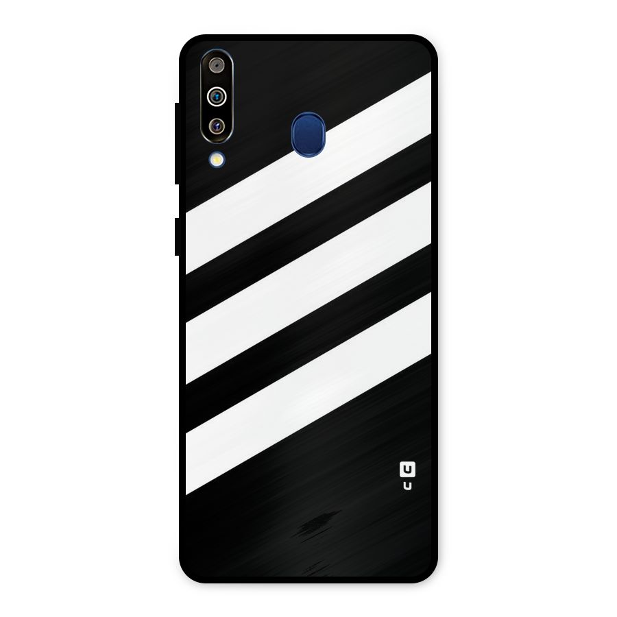 Diagonal Classic Stripes Metal Back Case for Galaxy M30