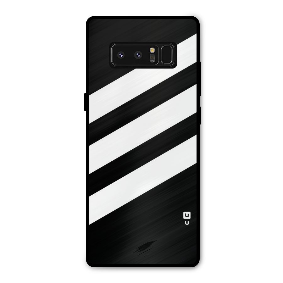 Diagonal Classic Stripes Metal Back Case for Galaxy Note 8