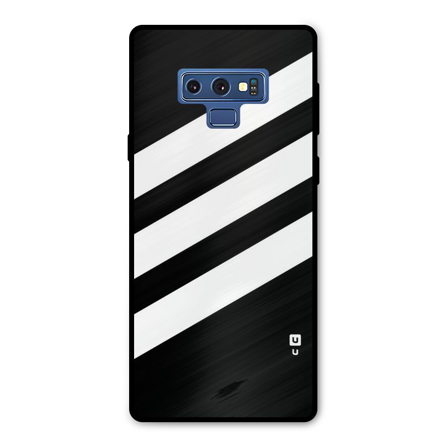 Diagonal Classic Stripes Metal Back Case for Galaxy Note 9