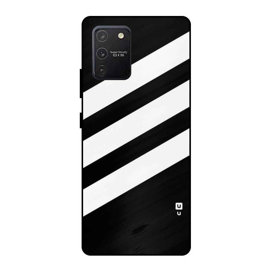 Diagonal Classic Stripes Metal Back Case for Galaxy S10 Lite