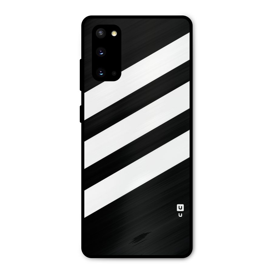 Diagonal Classic Stripes Metal Back Case for Galaxy S20