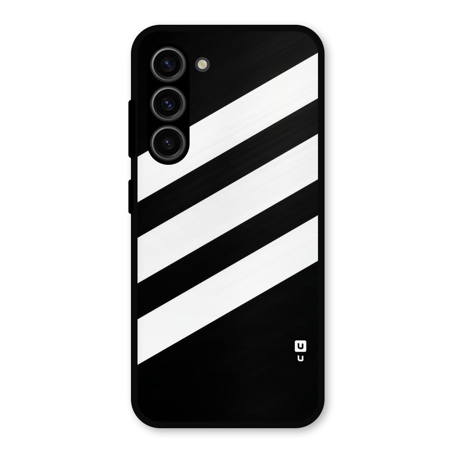 Diagonal Classic Stripes Metal Back Case for Galaxy S23