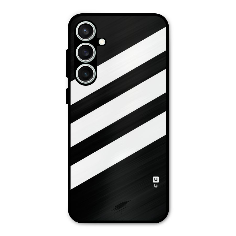Diagonal Classic Stripes Metal Back Case for Galaxy S23 FE