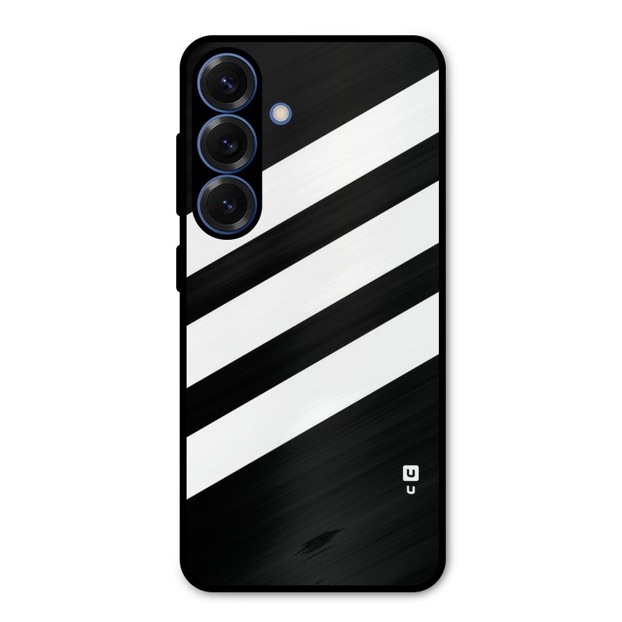 Diagonal Classic Stripes Metal Back Case for Galaxy S25