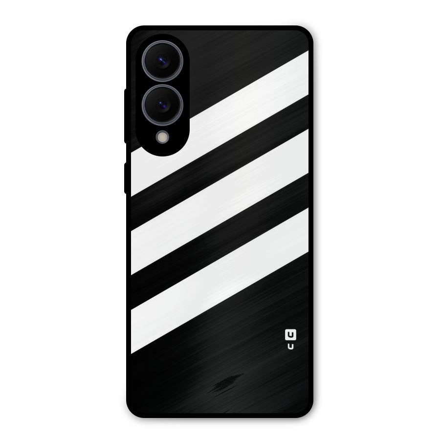 Diagonal Classic Stripes Metal Back Case for Galaxy S25 Edge