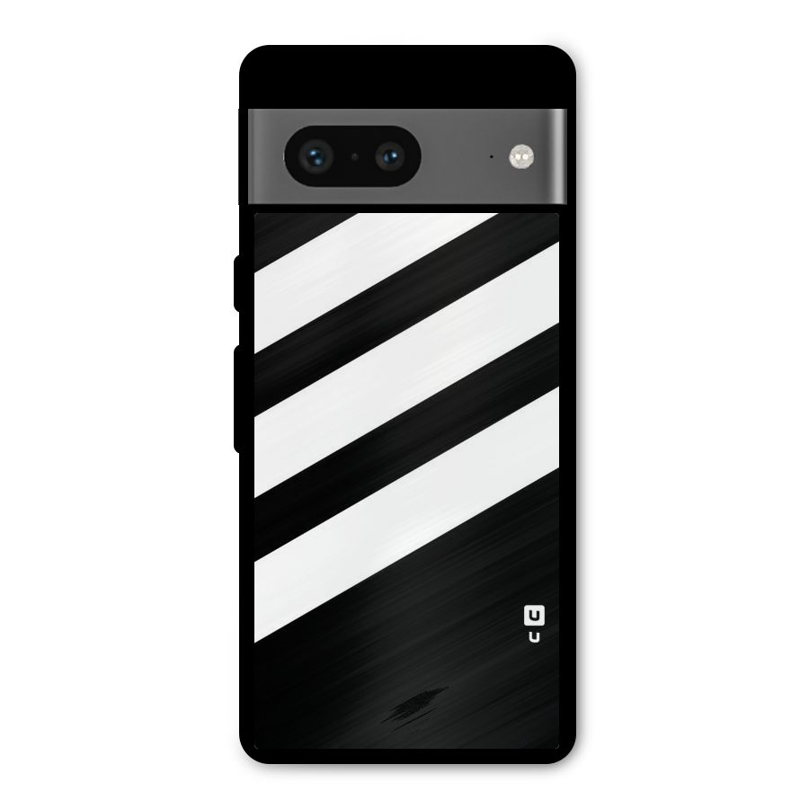 Diagonal Classic Stripes Metal Back Case for Google Pixel 7