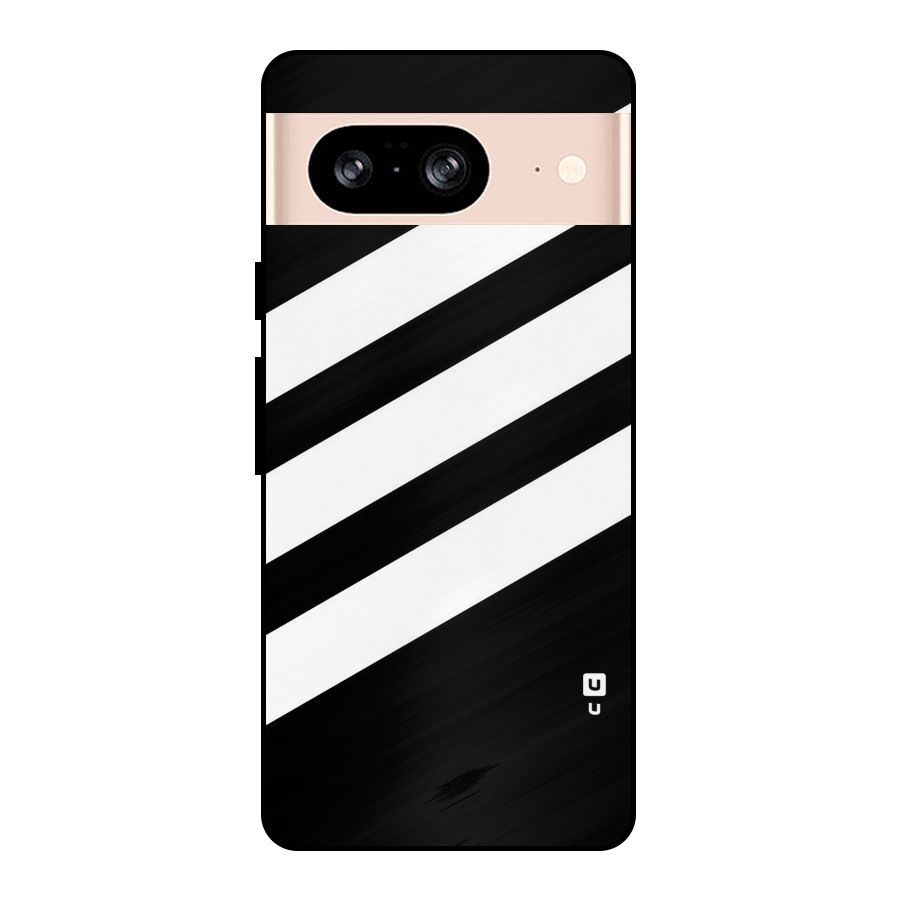 Diagonal Classic Stripes Metal Back Case for Google Pixel 8