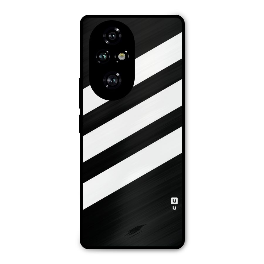 Diagonal Classic Stripes Metal Back Case for Honor 200 Pro
