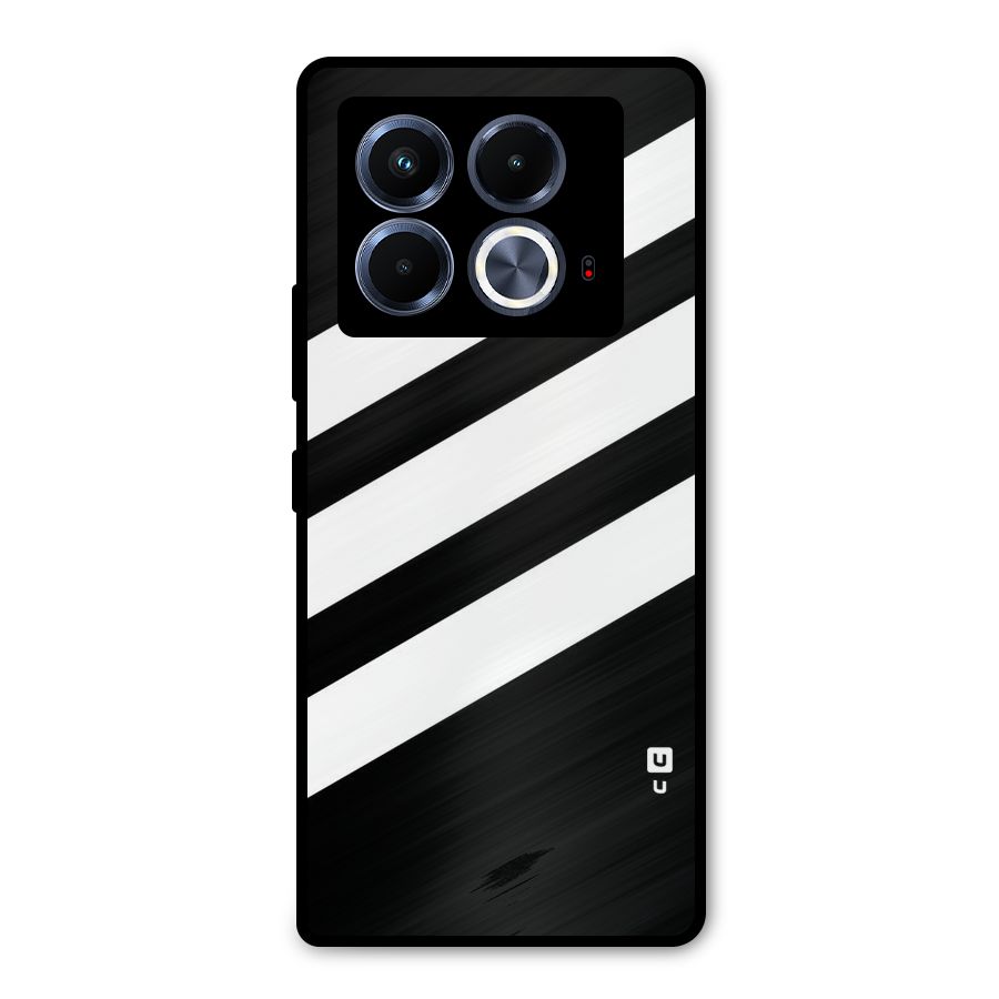 Diagonal Classic Stripes Metal Back Case for Infinix Note 40 5G