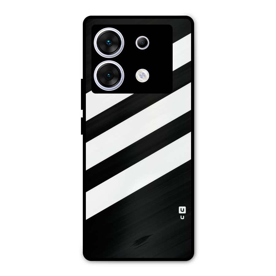 Diagonal Classic Stripes Metal Back Case for Infinix Zero 30 5G