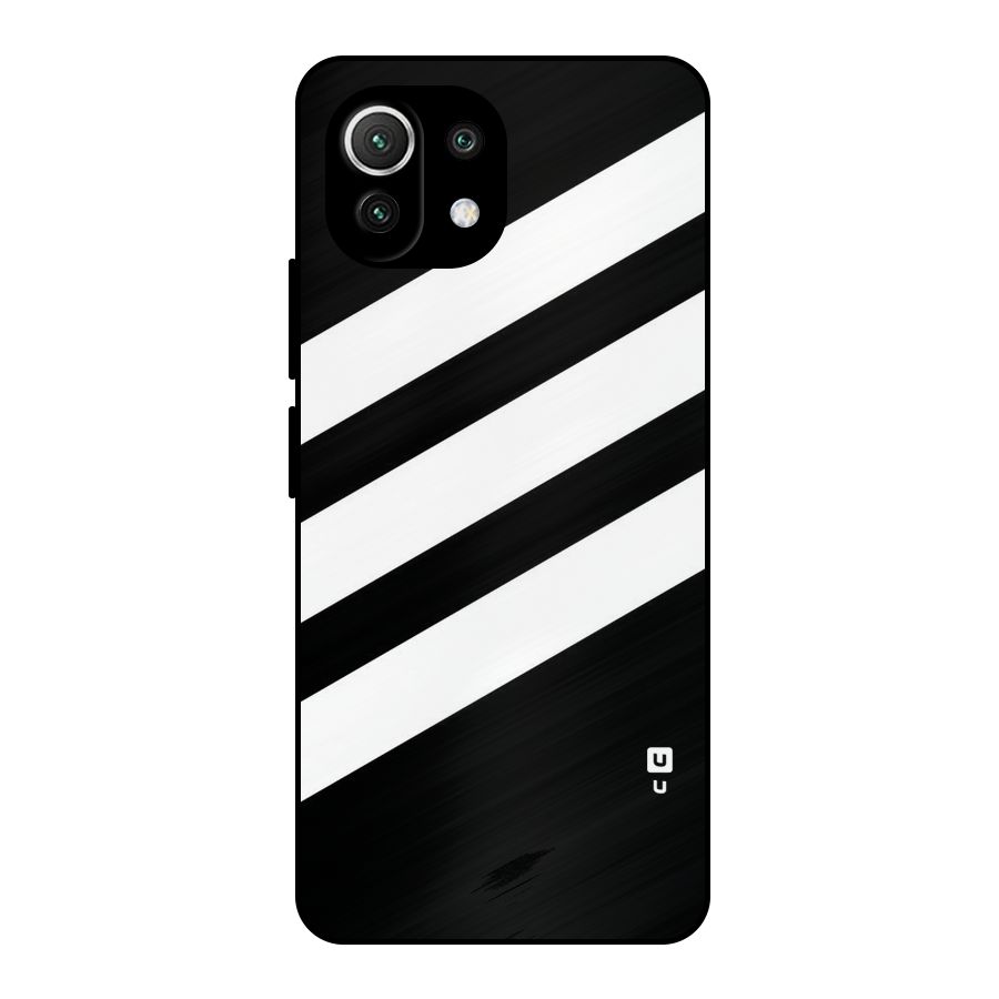 Diagonal Classic Stripes Metal Back Case for Mi 11 Lite NE 5G