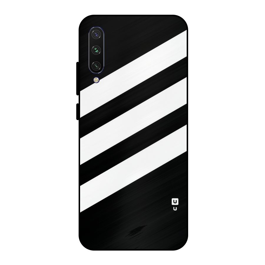 Diagonal Classic Stripes Metal Back Case for Mi A3
