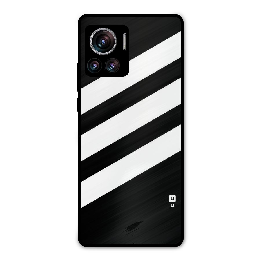 Diagonal Classic Stripes Metal Back Case for Motorola Edge 30 Ultra